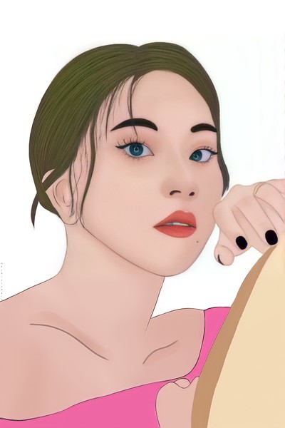 Colored half body