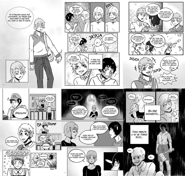 Black and white comic/manga page