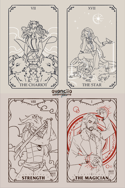 Line Art / Tarot Cards