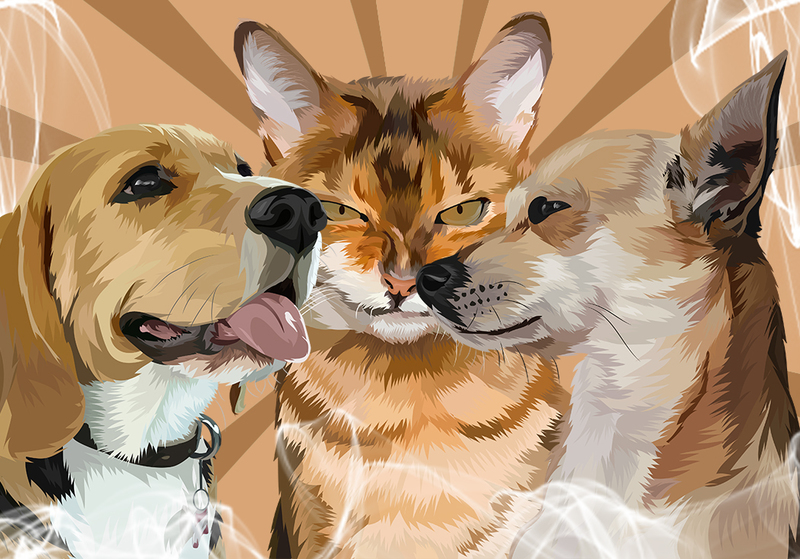 Draw your pet into vector art