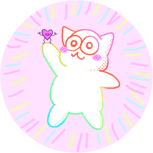 Colored cartoon cat