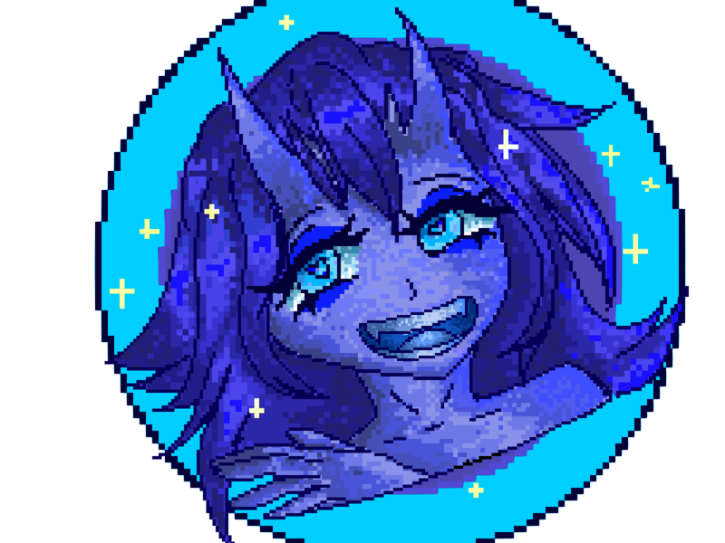 Pixel anime art icon for your character.