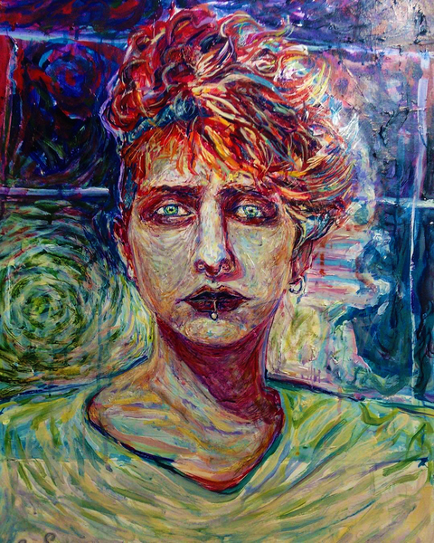 Expressive painted portrait