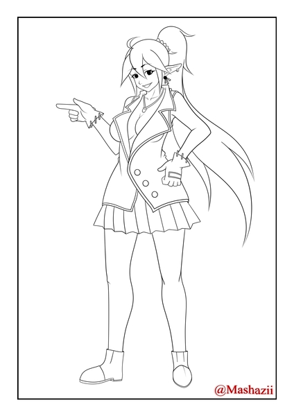 Clean Lineart Fullbody Character
