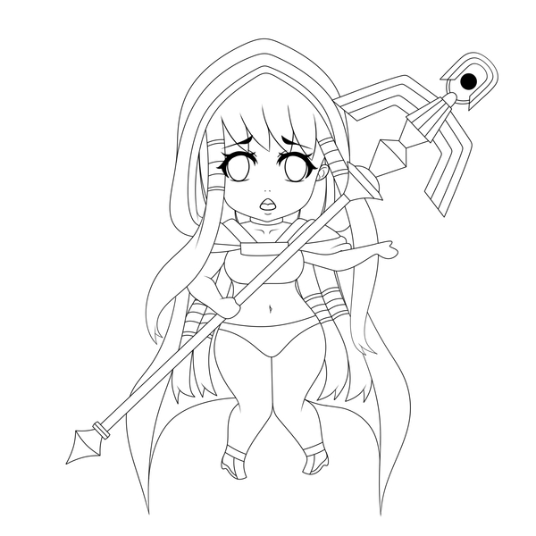 Clean Lineart Chibi Character