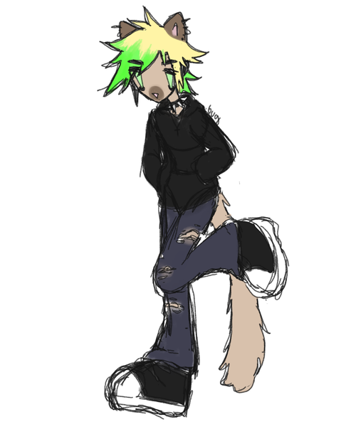 Colored sketch full body