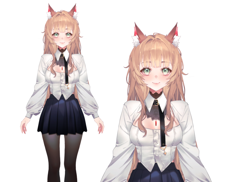 colored (full body VTuber model)