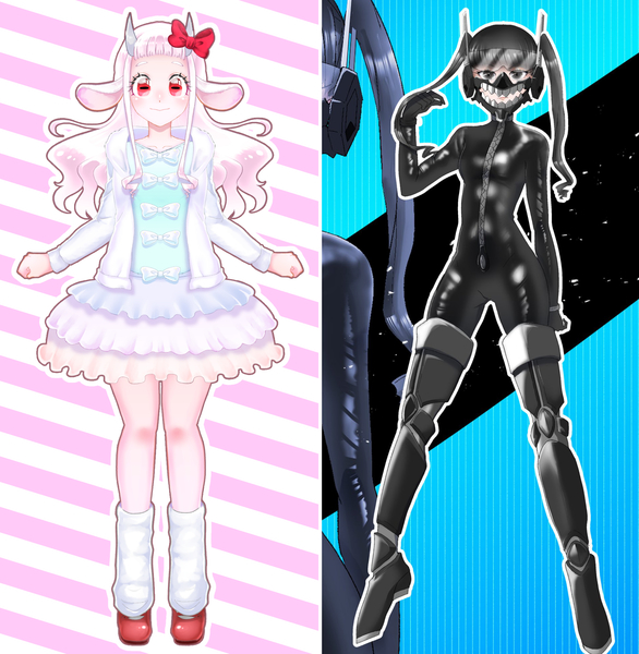 Colored sketch full-body