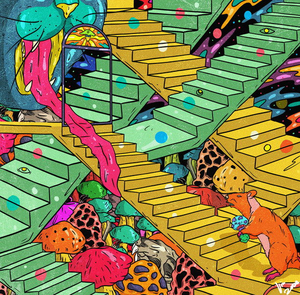 Trippy cute retro drawings