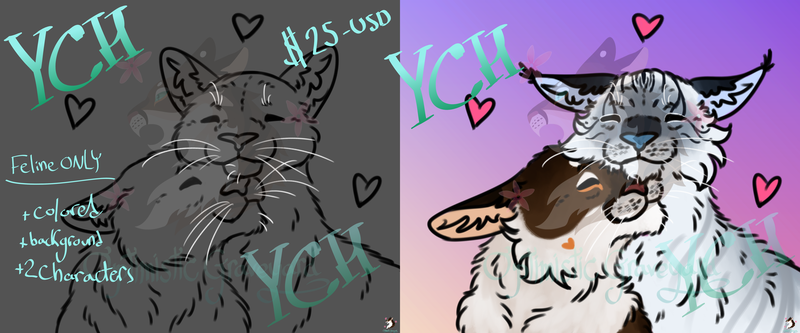 YCH: Cat couple 1