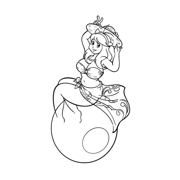 full body lineart female character