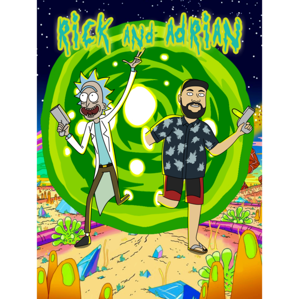 full body rick and morty syle