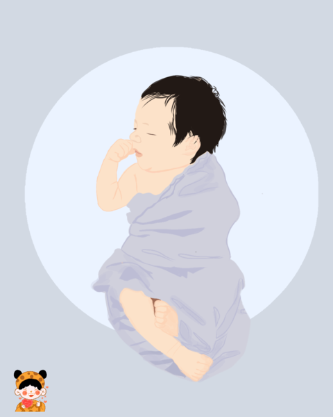 Full Body Baby Photo Illustration