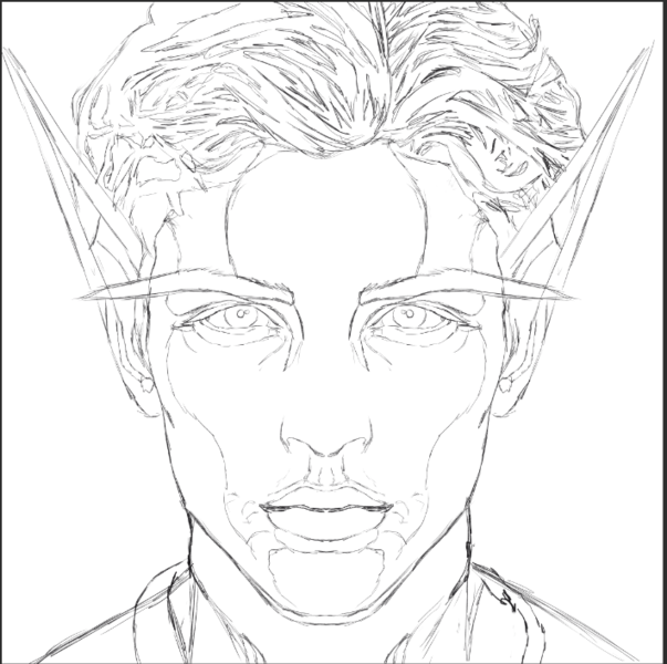 Sketch Line facial Portraits