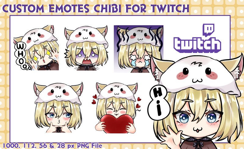 I will create custom emotes chibi