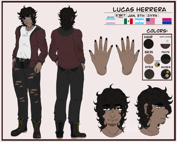 Colored Oc Reference Sheet