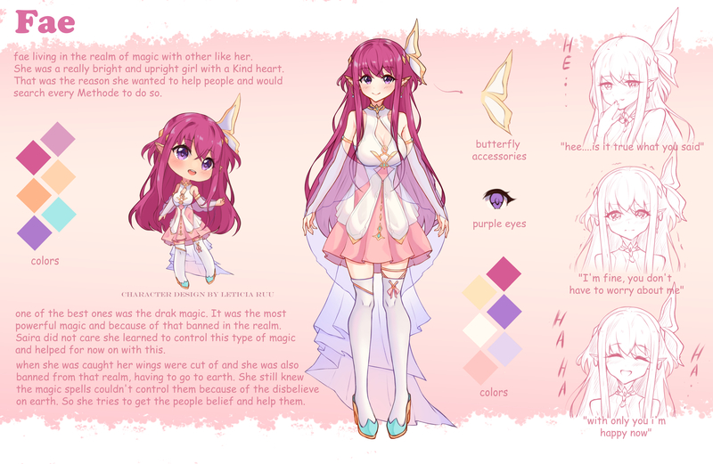 Mystical girl-inspired anime character with a cute and powerful