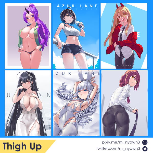 Thigh Up Anime Style Illustration