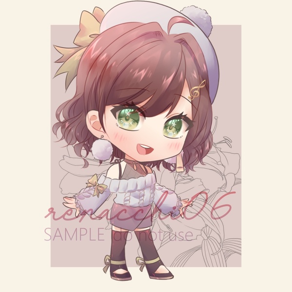 Colored soft-styled Chibi