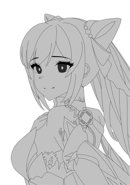 Anime Lineart Chest Up