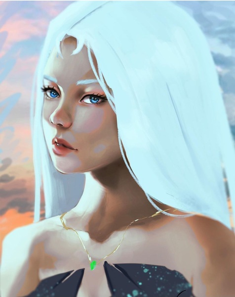 Colored Portrait Fantasy Character