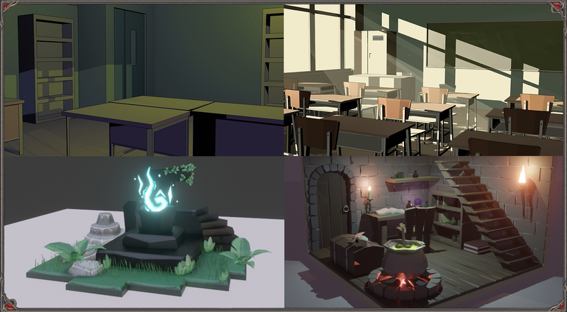 3D BACKGROUND ENVIRONMENTS & SCENES