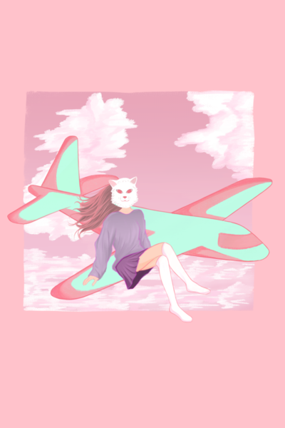 Potrait illustration with cute colors