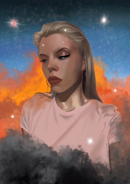 Digital color portrait in my style