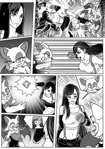 BLACK & WHITE COMIC PAGE WITH TONING