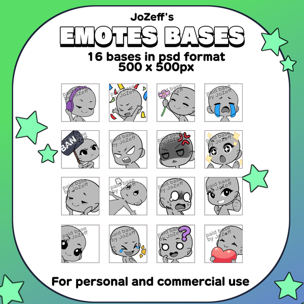 Emote Base Pack (16 bases)