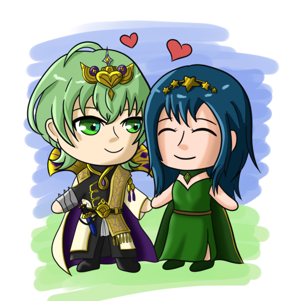 Full body chibi couple