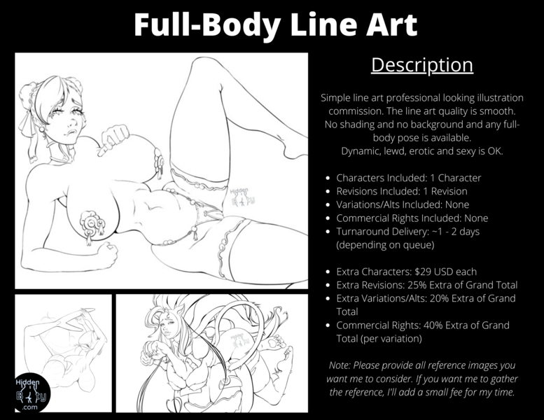 [Full-Body] Line Art - Illustration