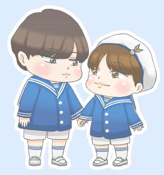 CHIBI COUPLE COLOURED 