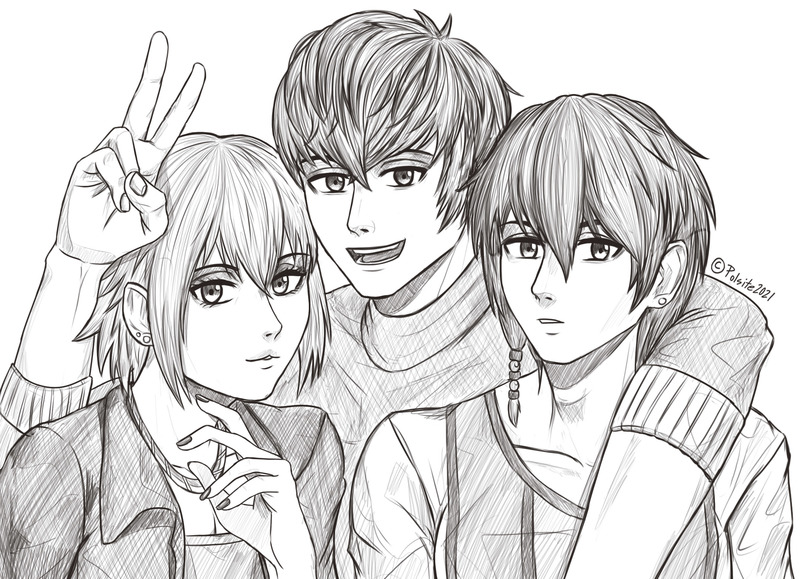 Clean Group Photo Sketch