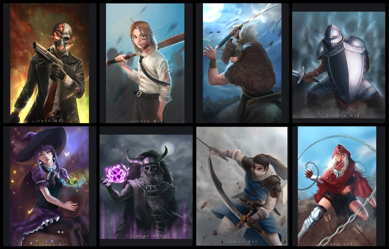 Semi realistic characters of fantasy 