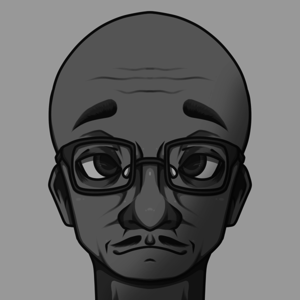 Shaded portrait sketch (greyscale)