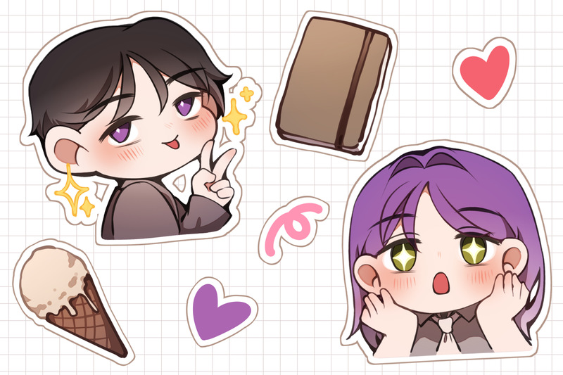 anime chibi sticker for digital or print