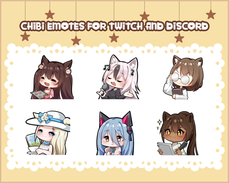 Chibi emotes for twitch