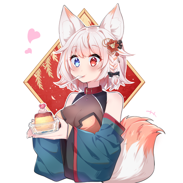 Bust up food illustration