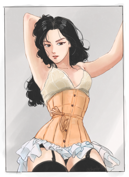 colored sketch - waist up