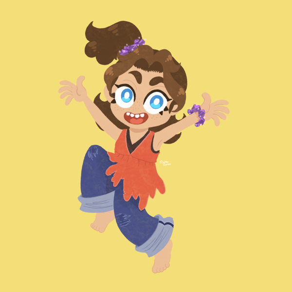 Colored goofy chibi no line