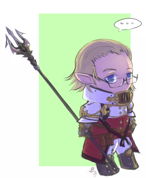 Colored chibi sketch