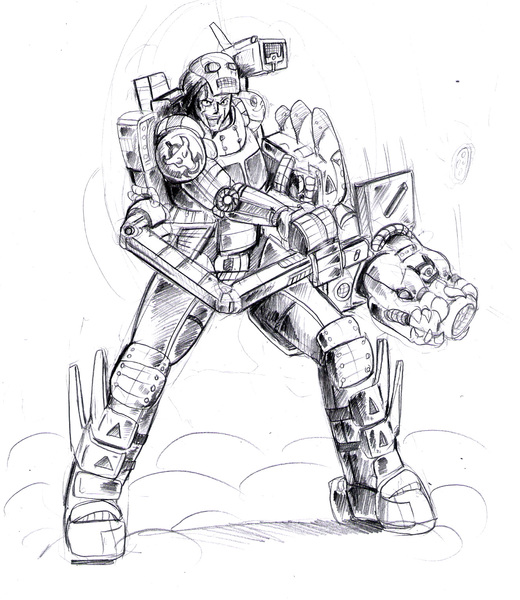 Concept: Heavy assault gunner Mike