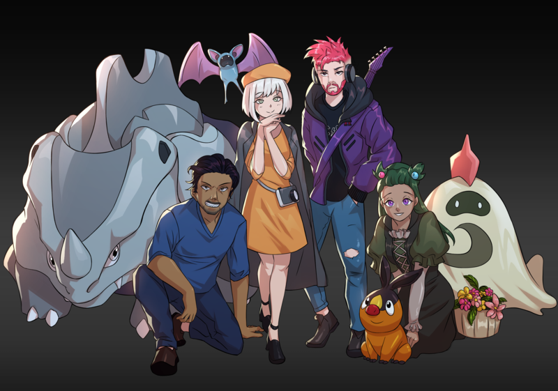 Pokemon and Trainer colored