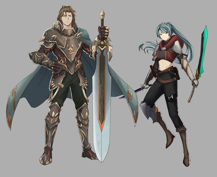 colored rpg character designs