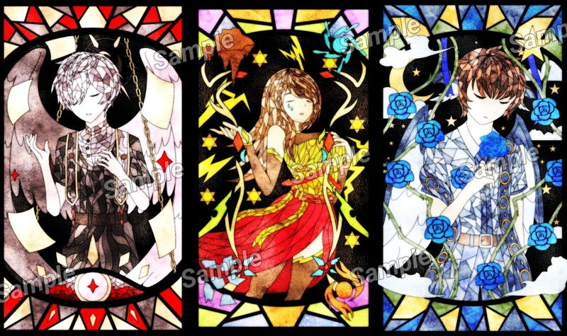 Colored Stained Glass Anime Art