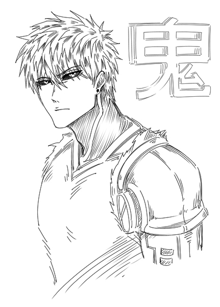 Anime portrait sketch