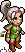 Pixel character sprite set