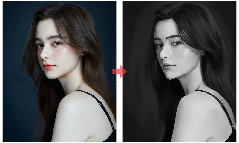 Realistic portrait from your photo