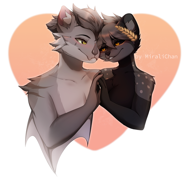 PAINTED BUST COUPLE